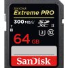Sandisk 64 GB SDXC Extreme Pro 300 Mb/s V30-0