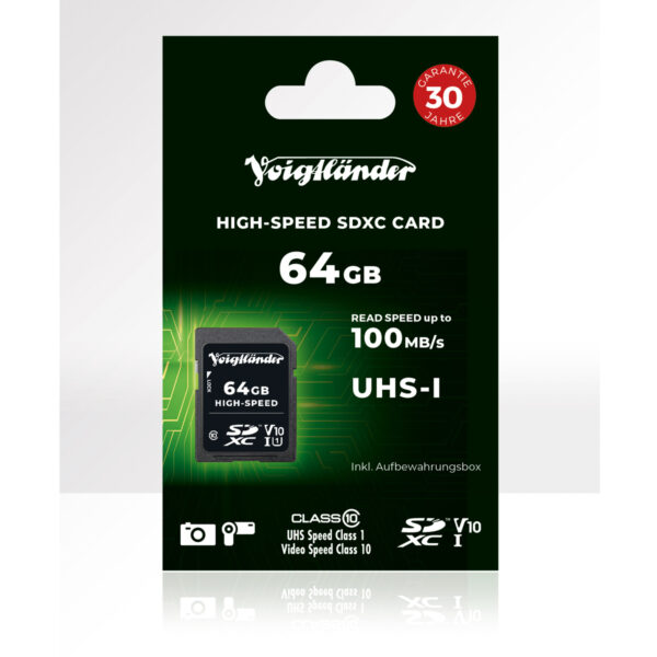 Voigtländer High-Speed SDXC 64GB UHS-1 100 Mb/s