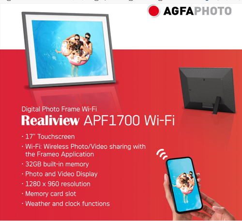 Agfaphoto APF1700 Wifi fotolijst - Afbeelding 5